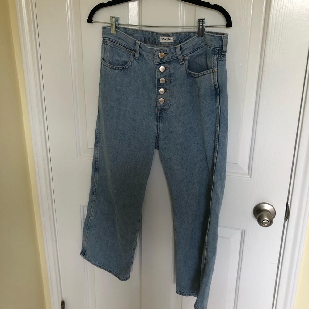 Wrangler wide leg cropped jeans